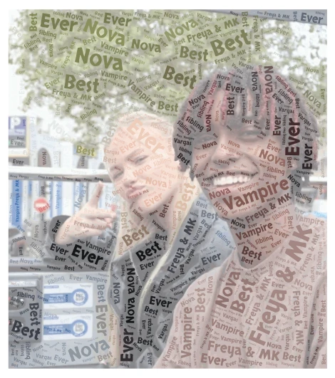 Freya & MK word cloud art