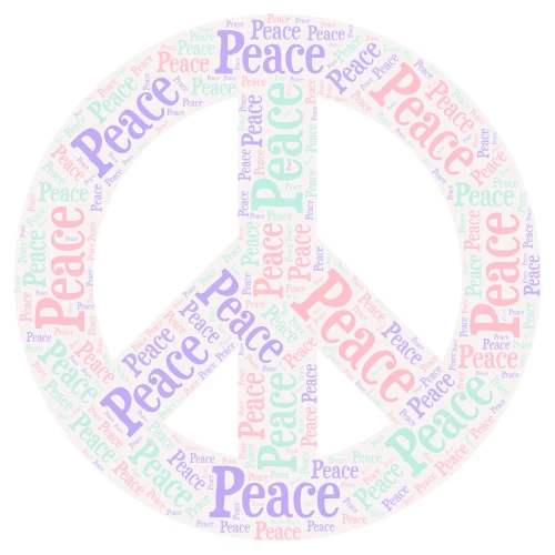  Peace word cloud art