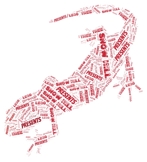 winter fun word cloud art