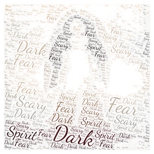 Dark Doll word cloud art