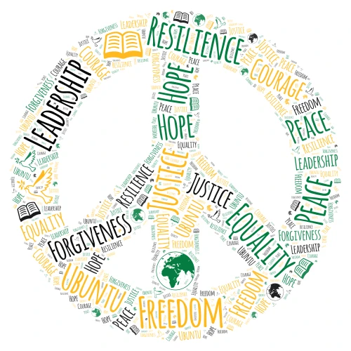  Nelson Mandela Tribute word cloud art
