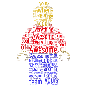  everything is Lego  word cloud art