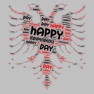 Happy Indipendence Day word cloud art