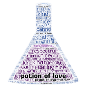 potion of love word cloud art