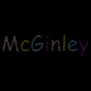 The McGinley Family word cloud art
