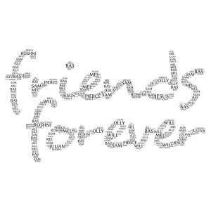 Friends Forever word cloud art