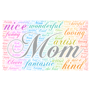  my wonderful mom word cloud art