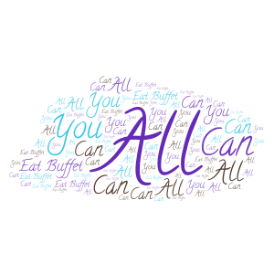 All you can eat! word cloud art