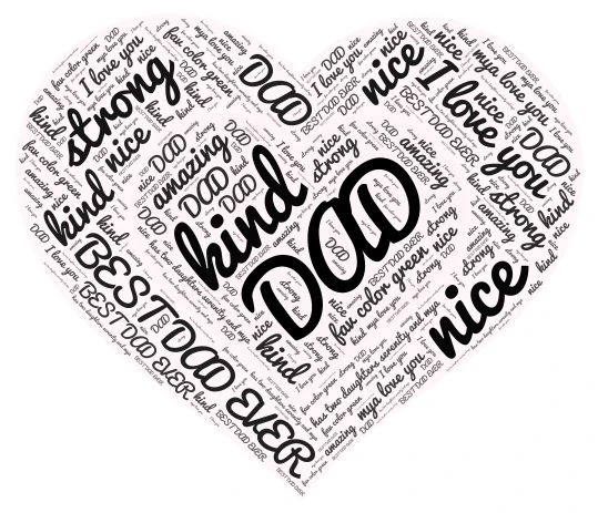 dad word cloud art