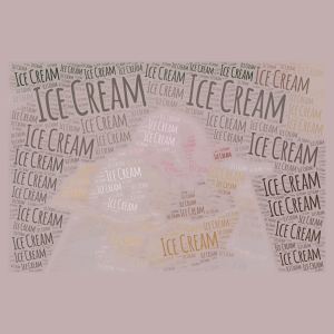 Ice Cream  word cloud art