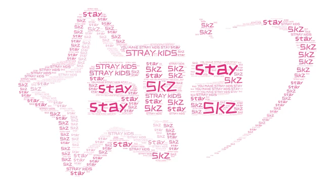 STRAY KIDS word cloud art