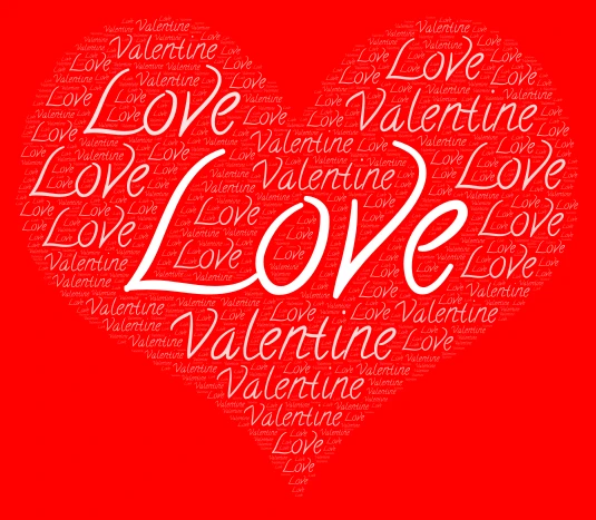 Love  word cloud art