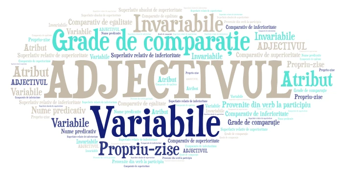 Adjectivul word cloud art