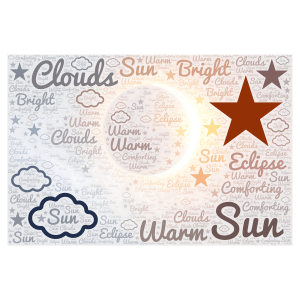 Sun  word cloud art