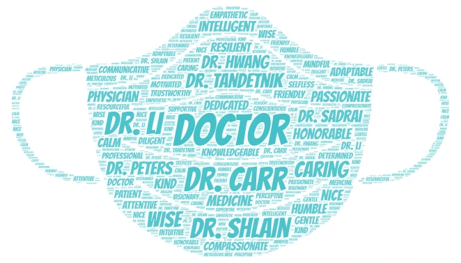 Doctor's Day word cloud art