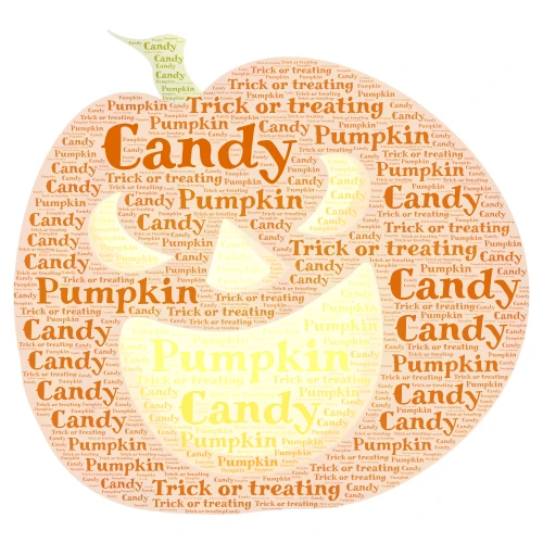 Halloween Word Art word cloud art