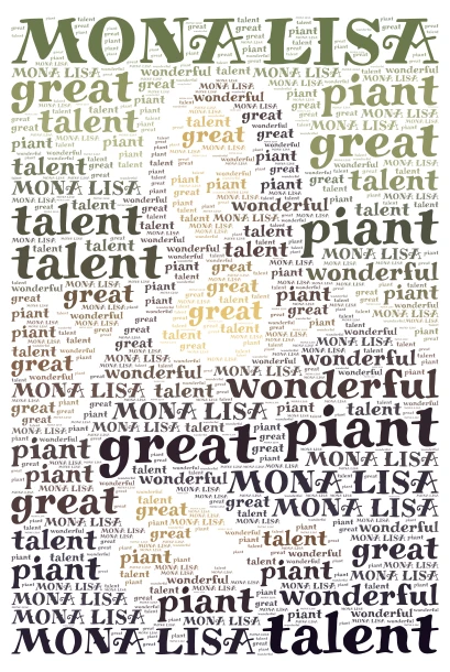 MONA LISA word cloud art