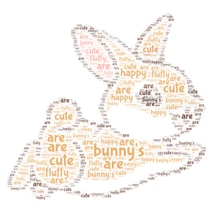 bunny  word cloud art