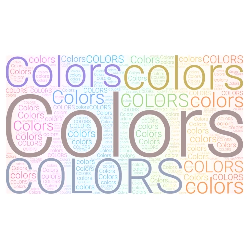 colors word cloud art