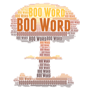 BOO BOO WORD word cloud art