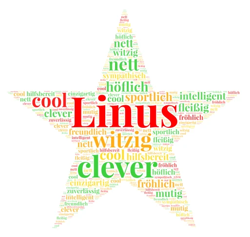 Linus Stern word cloud art