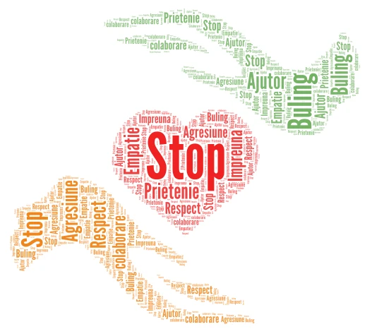 Stop Bullying Heart word cloud art