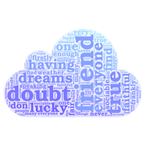 Friendship word cloud art