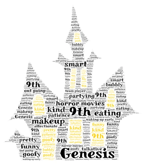 just a few words Genesis Reynosa word cloud art