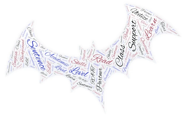 Bat word cloud art
