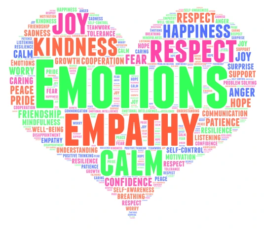 E-Twinning Project: I Manage My Emotions word cloud art