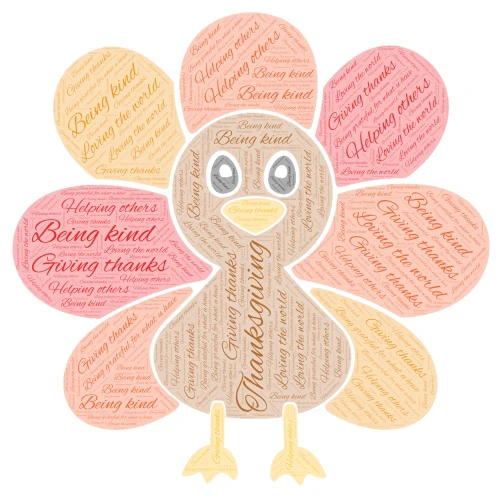 Thanksgiving word cloud art