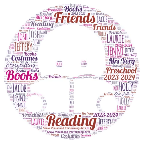 School Reading word cloud art