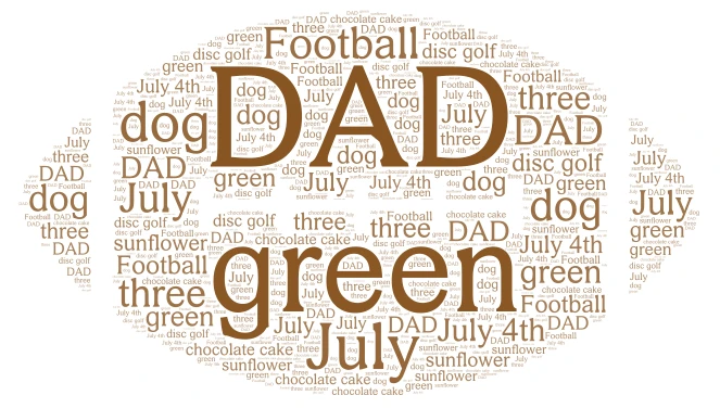 dad 20 word cloud art