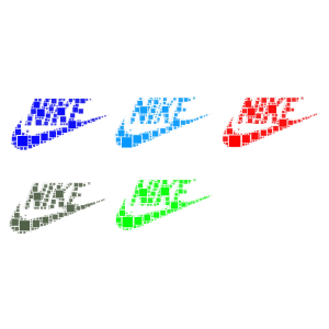 Nike Logos word cloud art