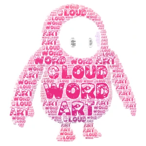 FALL Guys word cloud art