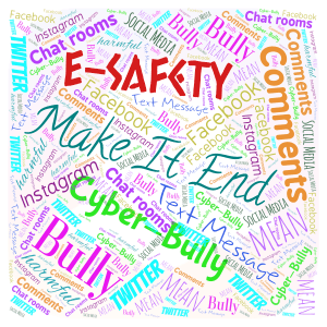E-Safety word cloud art