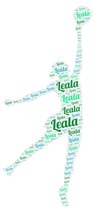 Leala word cloud art