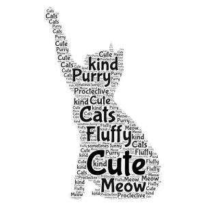   Cats word cloud art