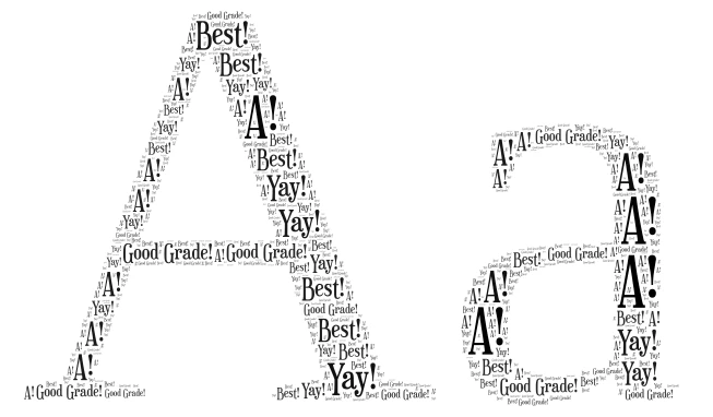 A Grade word cloud art