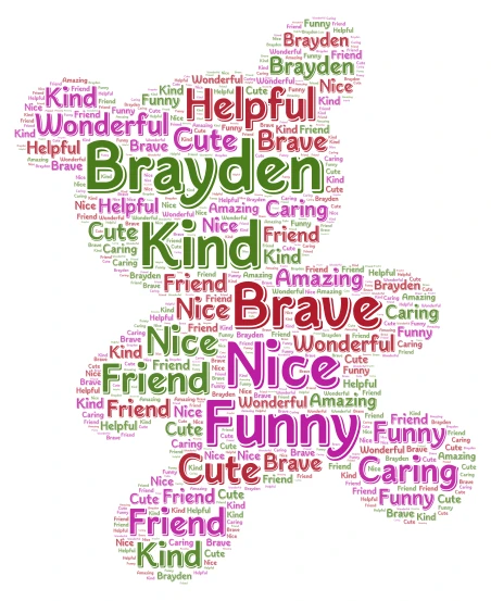 Brayden word cloud art