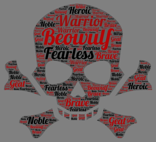 beowulf word cloud art