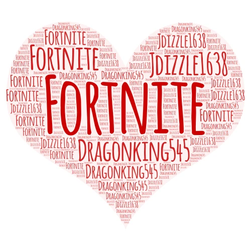 Fortnite word cloud art