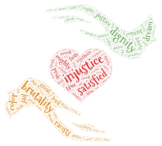 justice word cloud art