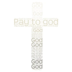 God is love word cloud art