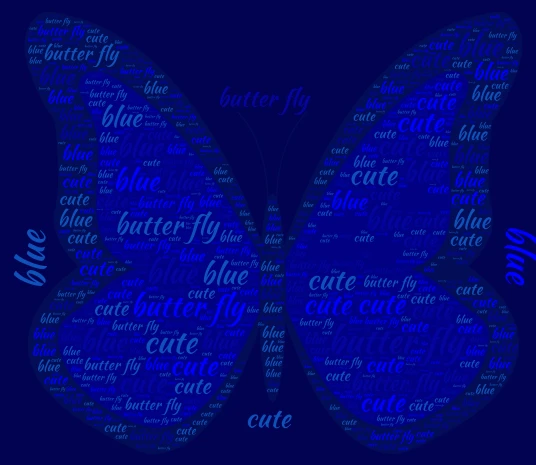 fly fly butterfly word cloud art