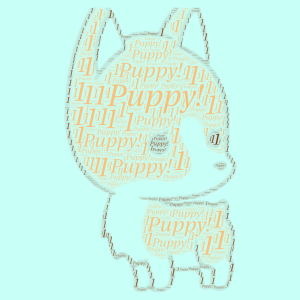 Puppy #1 word cloud art