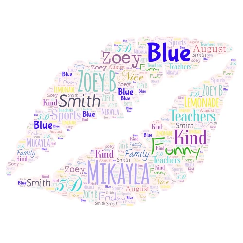 Zoey Smith word cloud art