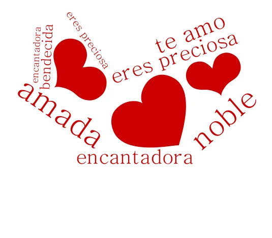 para mi hija word cloud art