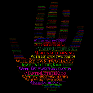 With My own two hands -Martin Luther King word cloud art