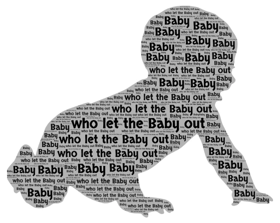 Baby word cloud art